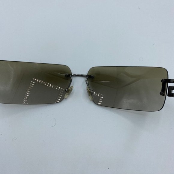 Versace Rimless Sunglasses Vintage Tortoiseshell Diamante MOD 2017-B 1001/13 y2k - Picture 6 of 16